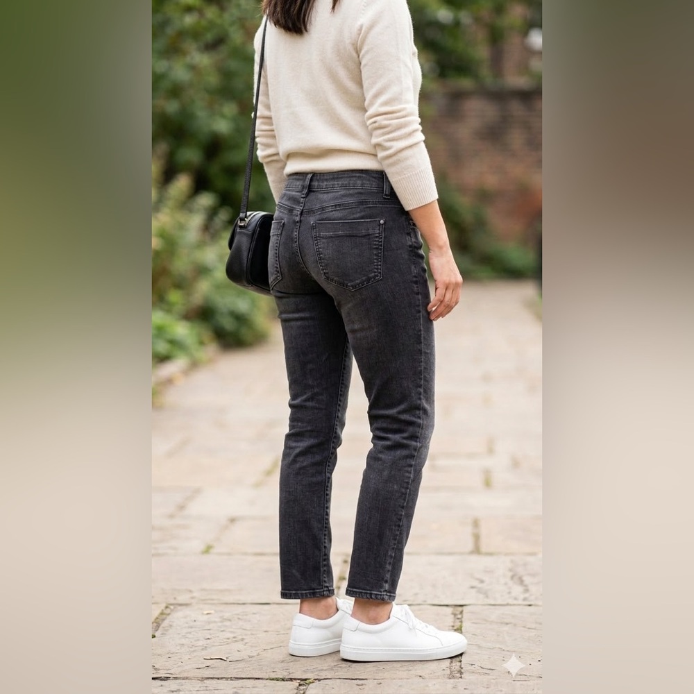 DKNY Mercer St. Skinny Jeans Faded Black Charcoal 6P Petite